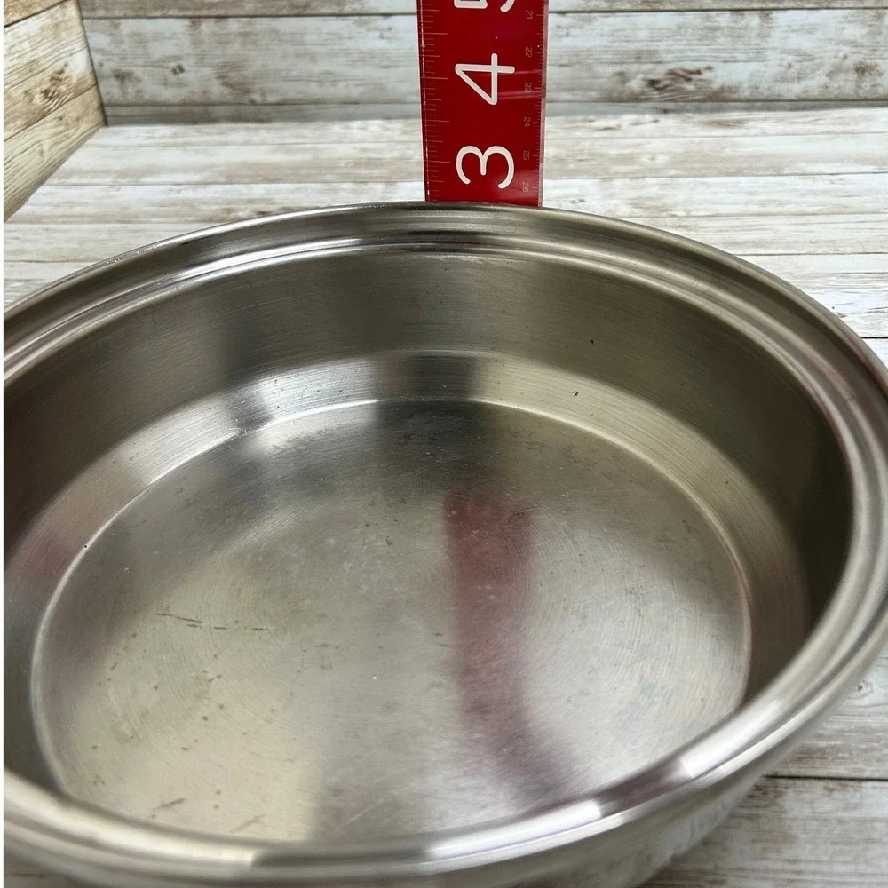 Lustre Craft Skillet Pan Silver 5-Ply Stainless Steel Multi-Core 9 Inch USA